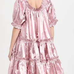 Molly Goddard Lamé Gathered Tiered Dress -Deals Glitz Muse Store mgodd300231a561 1670260765885 2 0. UX357 QL90