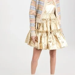 Molly Goddard Lame Gathered Tiered Strap Dress -Deals Glitz Muse Store mgodd300281c8e8 1670274231667 2 0. UX357 QL90