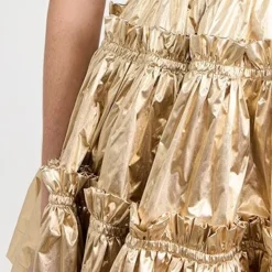 Molly Goddard Lame Gathered Tiered Strap Dress -Deals Glitz Muse Store mgodd300281c8e8 1670274231980 2 0. UX357 QL90