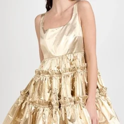 Molly Goddard Lame Gathered Tiered Strap Dress -Deals Glitz Muse Store mgodd300281c8e8 1670274233153 2 0. UX357 QL90