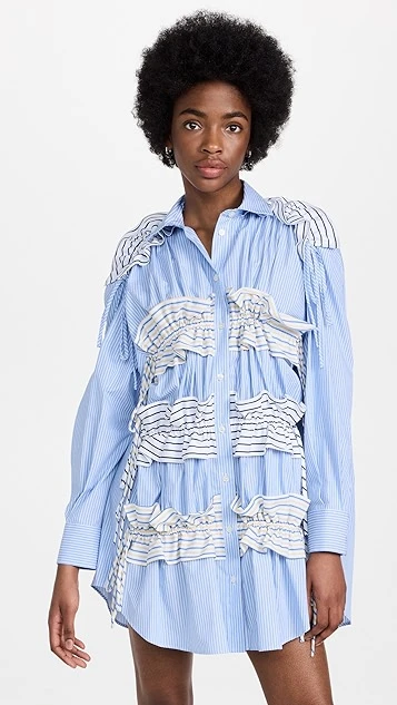 MSGM Multi Stripe Shirtdress 8 MSGM Multi Stripe Shirtdress - Image 6