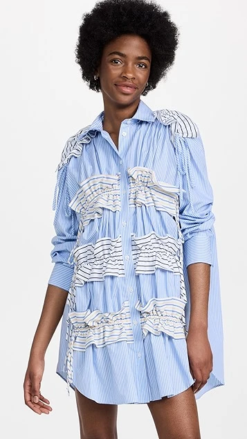 MSGM Multi Stripe Shirtdress 6 MSGM Multi Stripe Shirtdress - Image 4