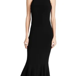 Norma Kamali Halter Turtle Fishtail Dress -Deals Glitz Muse Store nkama309631b002 1626188707585 2 0. UX357 QL90