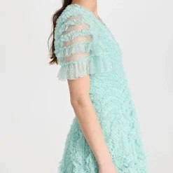 Needle & Thread Verity Ruffle V Neck Mini Dress -Deals Glitz Muse Store nthre302971738e 1678125472691 2 0. UX357 QL90