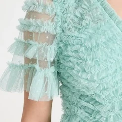 Needle & Thread Verity Ruffle V Neck Mini Dress -Deals Glitz Muse Store nthre302971738e 1678125473000 2 0. UX357 QL90