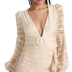 PatBO Crochet Plunge Mini Dress -Deals Glitz Muse Store patbo3011211252 1678888489106 2 0. UX357 QL90