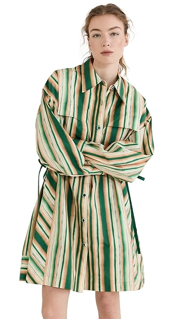 3.1 Phillip Lim Painted Stripe Shirt Dress 8 3.1 Phillip Lim Painted Stripe Shirt Dress - Image 6