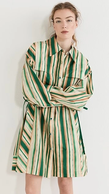 3.1 Phillip Lim Painted Stripe Shirt Dress 9 3.1 Phillip Lim Painted Stripe Shirt Dress - Image 7