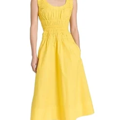 Proenza Schouler White Label Poplin Gathered Midi Dress -Deals Glitz Muse Store pswll3032510916 1675184041891 2 0. UX357 QL90