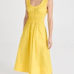 Proenza Schouler White Label Poplin Gathered Midi Dress -Deals Glitz Muse Store pswll3032510916 1675184042020 2 0. UX357 QL90