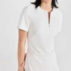 Proenza Schouler White Label Faux Leather Ruffle Mini Dress