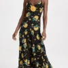 Rodarte Yellow Rose Printed Silk Tiered Dress With Silk Flower -Deals Glitz Muse Store rdart30356172fb 1683653706401 2 0. UX357 QL90
