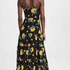 Rodarte Yellow Rose Printed Silk Tiered Dress With Silk Flower -Deals Glitz Muse Store rdart30356172fb 1683653707767 2 0. UX357 QL90