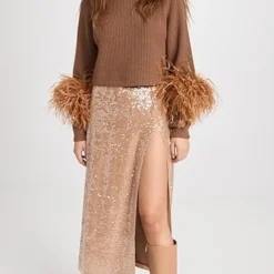 LAPOINTE Sequin Viscose High Waist Slit Skirt -Deals Glitz Muse Store sally301871a3ac 1668452622233 2 0. UX357 QL90