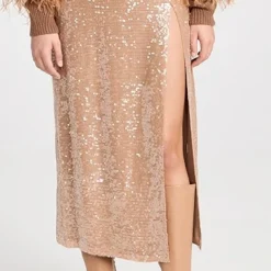 LAPOINTE Sequin Viscose High Waist Slit Skirt -Deals Glitz Muse Store sally301871a3ac 1668452622773 2 0. UX357 QL90