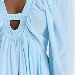 Sea Nyla Twill Puff Sleeve V Neck Dress -Deals Glitz Muse Store seaaa218141a569 1677003806167 2 0. UX357 QL90