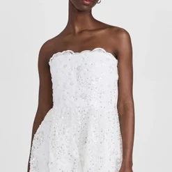 Self Portrait White Beaded Sequin Bandeau Mini Dress -Deals Glitz Muse Store selfp306971c925 1676655835138 2 0. UX357 QL90