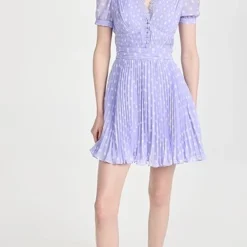 Self Portrait Lilac Polka Print Chiffon Mini Dress -Deals Glitz Muse Store selfp3071210dad 1680905757935 2 0. UX357 QL90