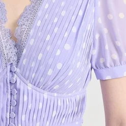 Self Portrait Lilac Polka Print Chiffon Mini Dress -Deals Glitz Muse Store selfp3071210dad 1680905758339 2 0. UX357 QL90