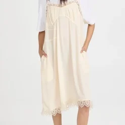 Simone Rocha T-Shirt Midi Dress With Camisole Front And Lace Trim -Deals Glitz Muse Store sroch302161f8aa 1677785488462 2 0. UX357 QL90