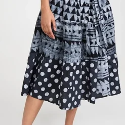 Studio 189 Black Mixed-Print Midi Skirt -Deals Glitz Muse Store stdon300141ba03 1657559801232 2 0. UX357 QL90