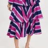Studio 189 Blue & Pink Stripe Tiered Ruffle Midi Skirt -Deals Glitz Muse Store stdon300151adf1 1678826996780 2 0. UX357 QL90