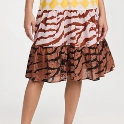 Studio 189 Cotton Mixed Print Prairie Skirt