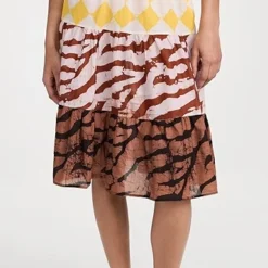 Studio 189 Cotton Mixed Print Prairie Skirt -Deals Glitz Muse Store stdon300281fa9f 1683650644275 2 0. UX357 QL90