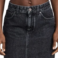 Stella McCartney Washed Black A Line Denim Mini Skirt -Deals Glitz Muse Store stela2196812631 1669414759606 2 0. UX357 QL90