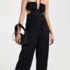 Susana Monaco Square String Halter Jumpsuit