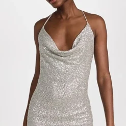 Susana Monaco Sequin Cowl Neck Dress