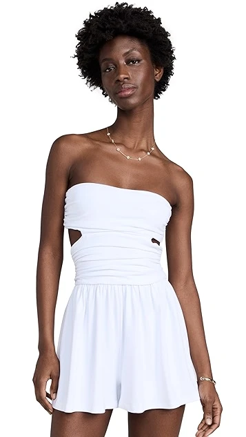 Susana Monaco Tube Cut Out Gathered Romper 8 Susana Monaco Tube Cut Out Gathered Romper - Image 6