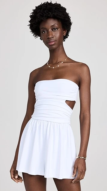 Susana Monaco Tube Cut Out Gathered Romper 3 Susana Monaco Tube Cut Out Gathered Romper