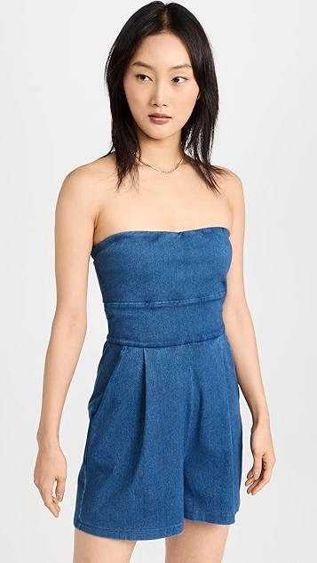Susana Monaco Stretch Denim Romper 8 Susana Monaco Stretch Denim Romper - Image 6