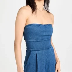 Susana Monaco Stretch Denim Romper
