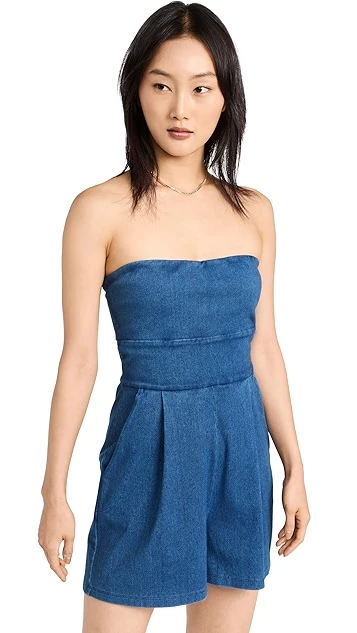Susana Monaco Stretch Denim Romper 9 Susana Monaco Stretch Denim Romper - Image 7