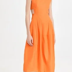 Tibi Italian Sporty Nylon Sleeveless Balloon Dress