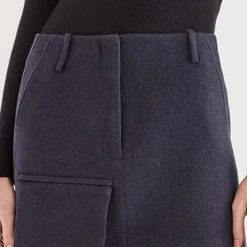 Tibi Boiled Wool Mini Skirt