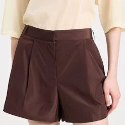Tibi Italian Sporty Pleated Shorts