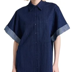 Tibi Washed Denim Shirt Dress -Deals Glitz Muse Store tibdb304511fb75 1683299632087 2 0. UX357 QL90