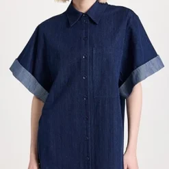 Tibi Washed Denim Shirt Dress -Deals Glitz Muse Store tibdb304511fb75 1683299632341 2 0. UX357 QL90
