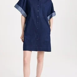 Tibi Washed Denim Shirt Dress -Deals Glitz Muse Store tibdb304511fb75 1683299633498 2 0. UX357 QL90