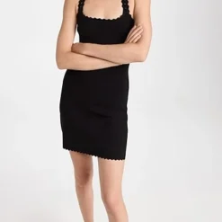 Victoria Beckham Scalloped Strap Mini Dress