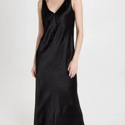 Vince V Neck Maxi Slip Dress