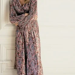 Vince Berry Blooms Pleated Shirt Dress