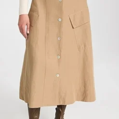 Vince Utility Button Down Skirt