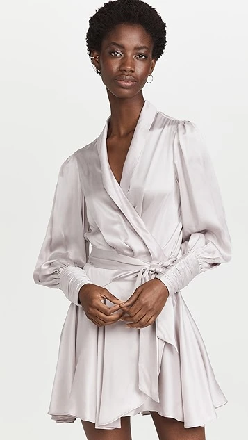 Zimmermann Silk Wrap Mini Dress
