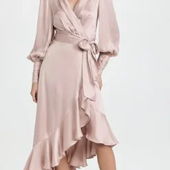 Zimmermann Silk Wrap Midi Dress
