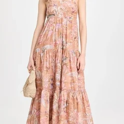 Zimmermann Cira Tie Shoulder Midi Dress