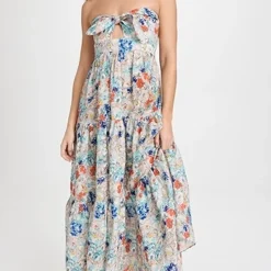 Zimmermann Clover Tie Front Midi Dress